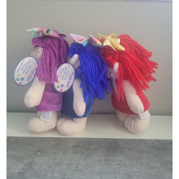 Progressive Plush Kids Girls Twins Triplets Purple Blue Red 8" Birthday Gifts - Picture 4 of 6